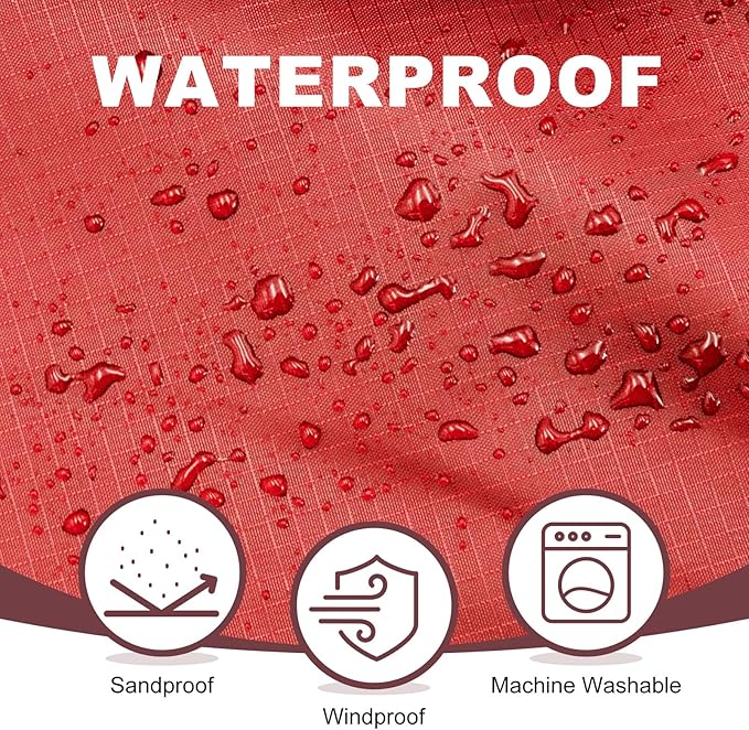 Fleece Waterproof Outdoor Blanket - Windproof Stadium Blanket for Camping, Picnics, and Sports Stay