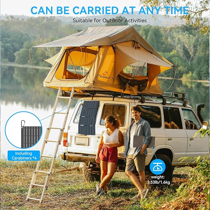 Ecosonique 60W Portable Foldable Solar Panels Charger Fast Charging with USB-C PD3.0 USB-A QC3.0 DC