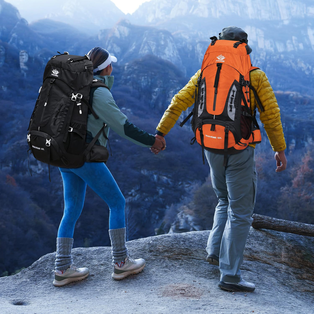Esup 50L Camping Hiking Backpack Men with rain cover 45l+5l Lightweight Backpacking Backpack Travel
