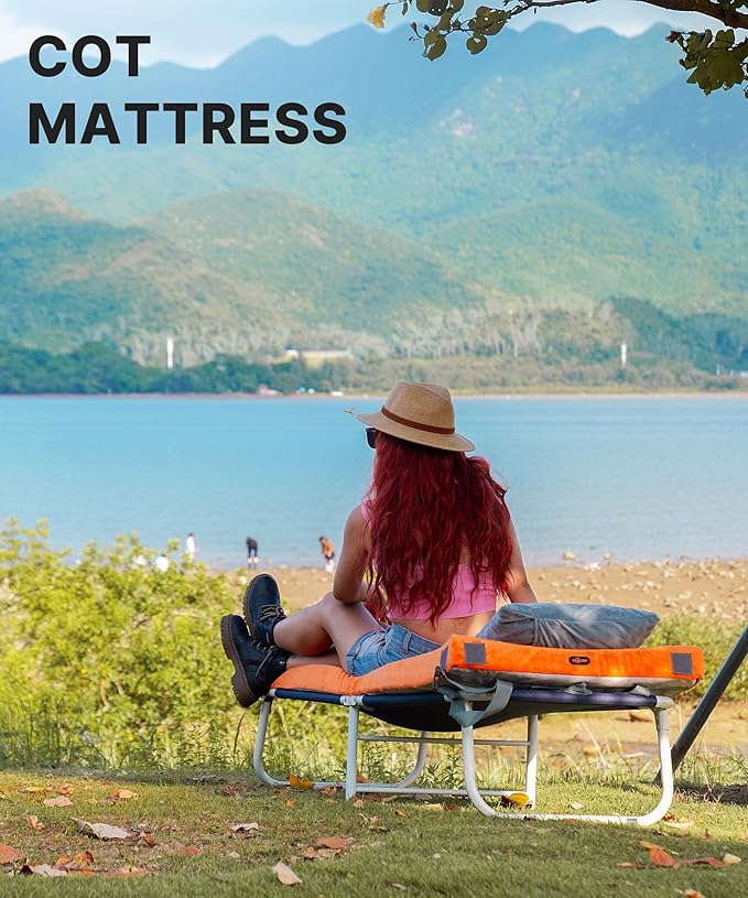 3 Inch GAIALOOP Thick Memory Foam Camping Mattress Sleeping Pad [Car/Tent/Cot] Glamping Portable