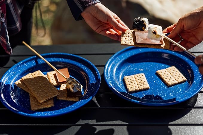 Enamelware for Camping and Backpacking - Camping Cookware Gear Essentials for Outdoor/Indoor Use