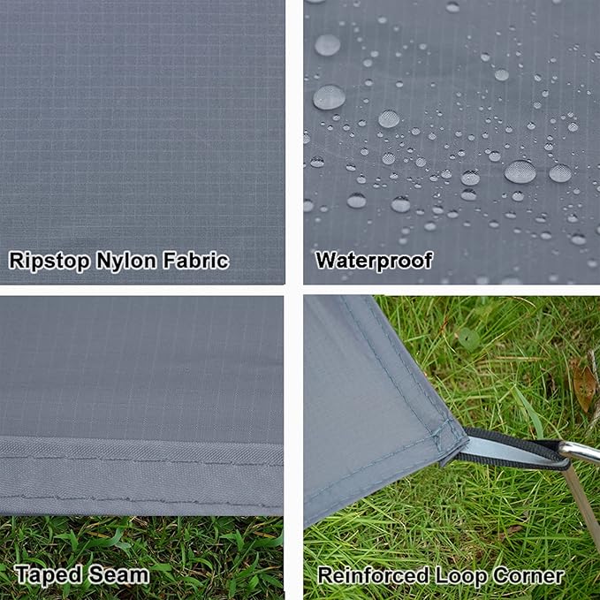 GEERTOP Portable Waterproof Tent Footprints Lightweight Camping Tent Ground Sheet Mat Sunshade