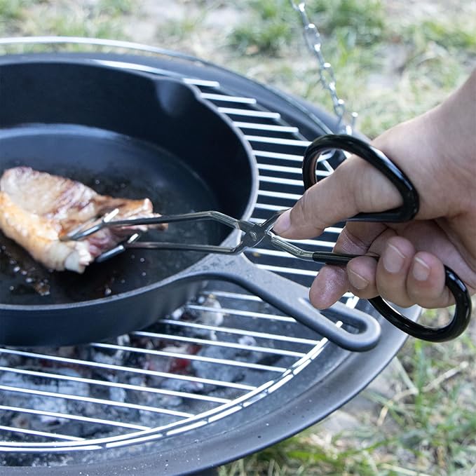 5-in-1 Dutch Oven Camping Accessories Kit - Campfire Cooking Equipment with Heat-Resistant Gloves