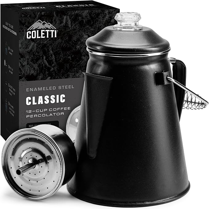 COLETTI Classic Coffee Percolator — Percolator Coffee Pot, Camp Coffee Maker – The Original Camping