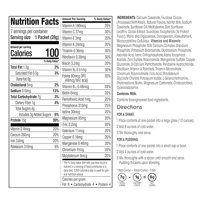 WonderSlim Meal Replacement Shake, Chocolate Salted Caramel, 15g Protein, 24 Vitamins & Minerals