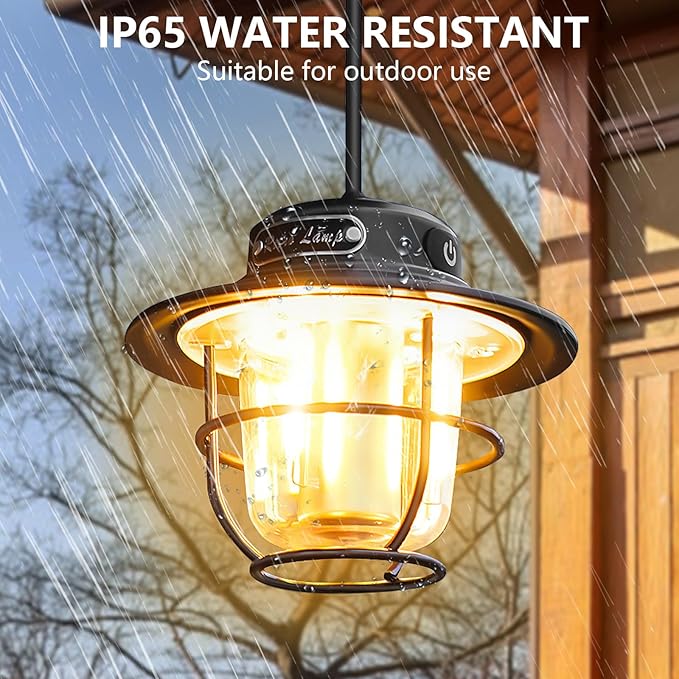 Camping Lantern, Portable Camping Light, Rechargeable Lanterns 4 Light Modes(1300-6500K)