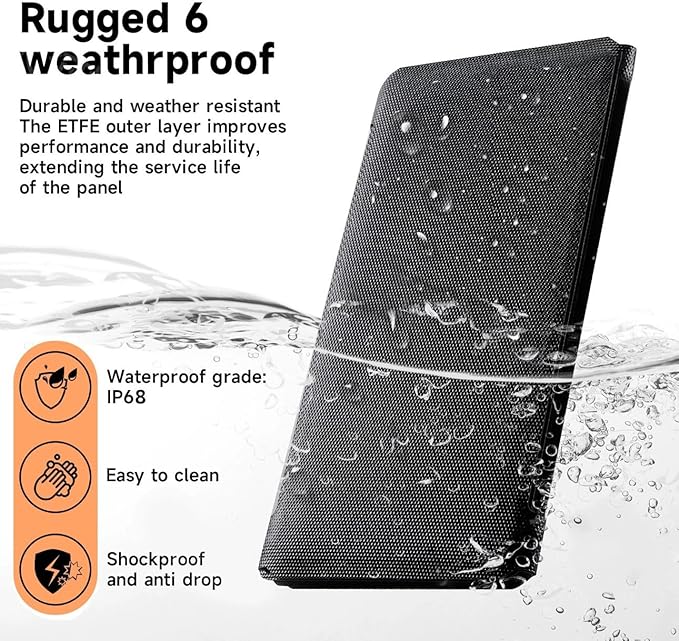 [Upgraded] Foldable Solar Panels 50W Portable Solar Panel Charger 3 Output Ports (USB-A USB-C DC)