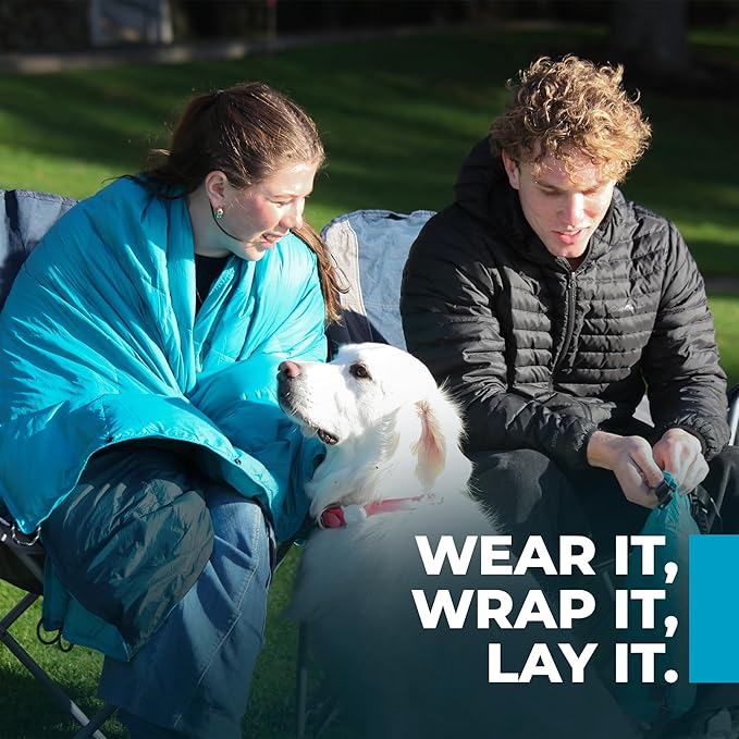 Puffy Blanket for Cold Weather - Down Camping Blanket with Sustainable Insulation, Lightweight &
