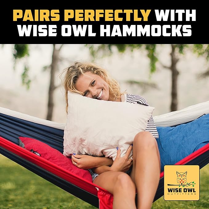 Wise Owl Outfitters Camping Pillow – Memory Foam Travel Pillow for Airplane Sleeping, Hiking