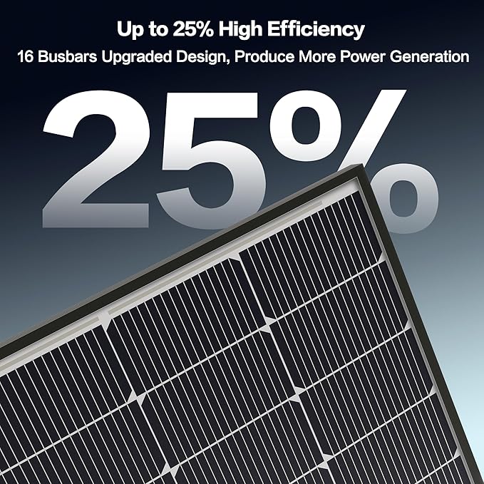 400 Watt Solar Panels, N-Type 16BB 400W Bifacial Solar Panel, 25% High Efficiency Solar Module Work
