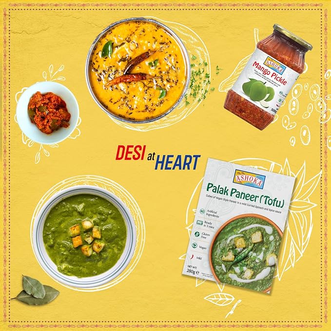 Ashoka Traditional Indian Meals 1932, Vegan Mixed Vegetable Curry, All-Natural Ready to Eat