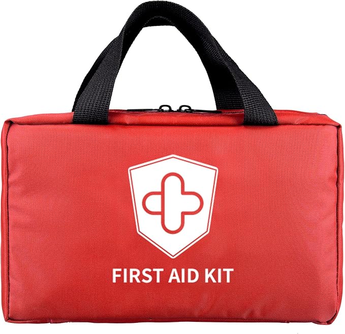 Kitgo First Aid Kit with Hospital Grade Medical Supplies, 220pcs Emergency Medical Trauma Kit, Gift