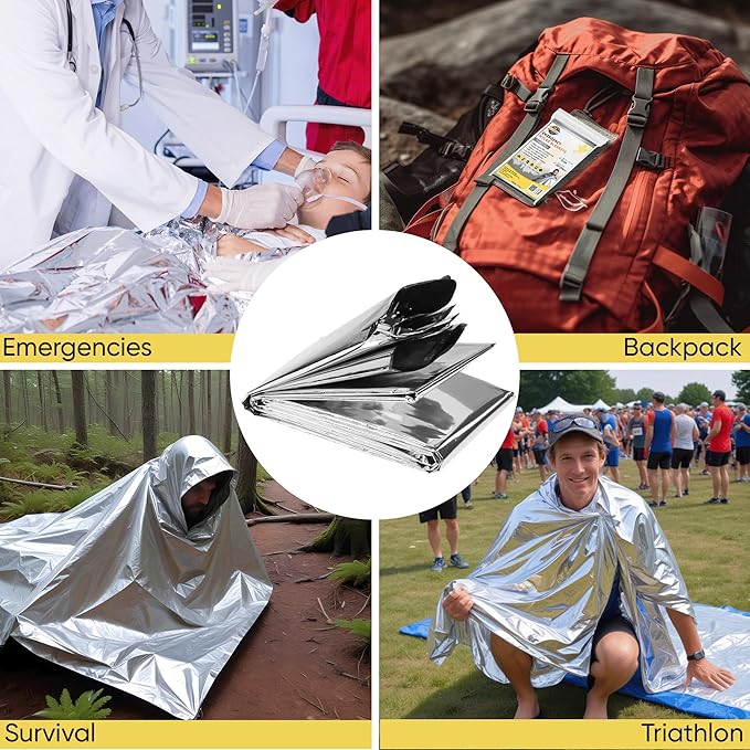 Emergency Mylar Blankets 130*210 Cm Large Reusable Thermal Space Blanket Survival Rescue Insulating
