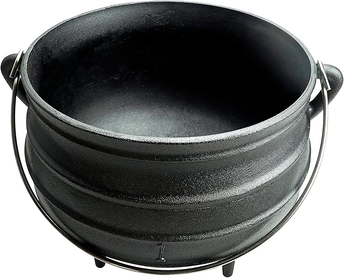 Cuisiland 3.2QT Cast Iron Potjie Cauldron Pot with Lid & 3 Legs – Pre-Seasoned South African-Style