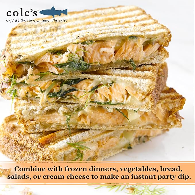 COLE'S SEAFOOD - Hand Packed Smoked Salmon in Olive Oil, Preservative Free Seafood, Canned Fish