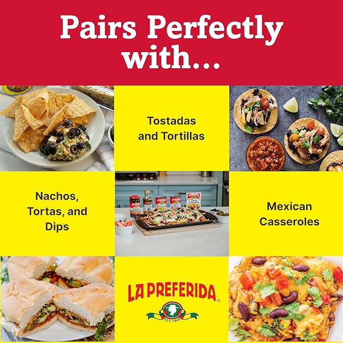 La Preferida Chorizo Refried Beans (Made with Real Pork & Beef, No Preservatives) ??Heat & Serve
