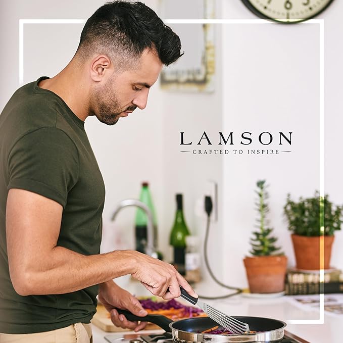 Lamson 3" x 6" Chef's Slotted Turner with Noir Ultra Durable Handle - Right Hand