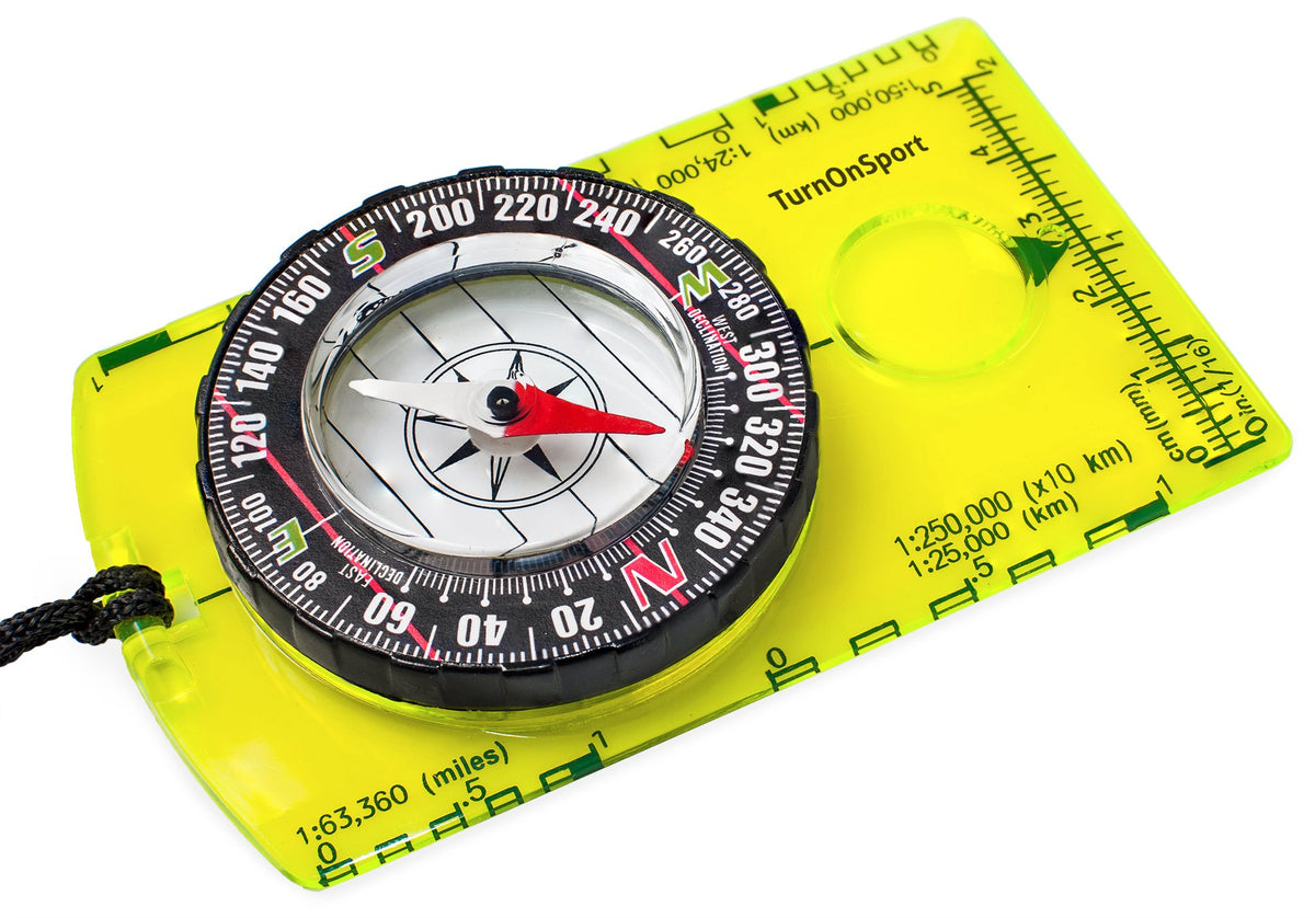 TurnOnSport Orienteering Compass - Green - product view 1