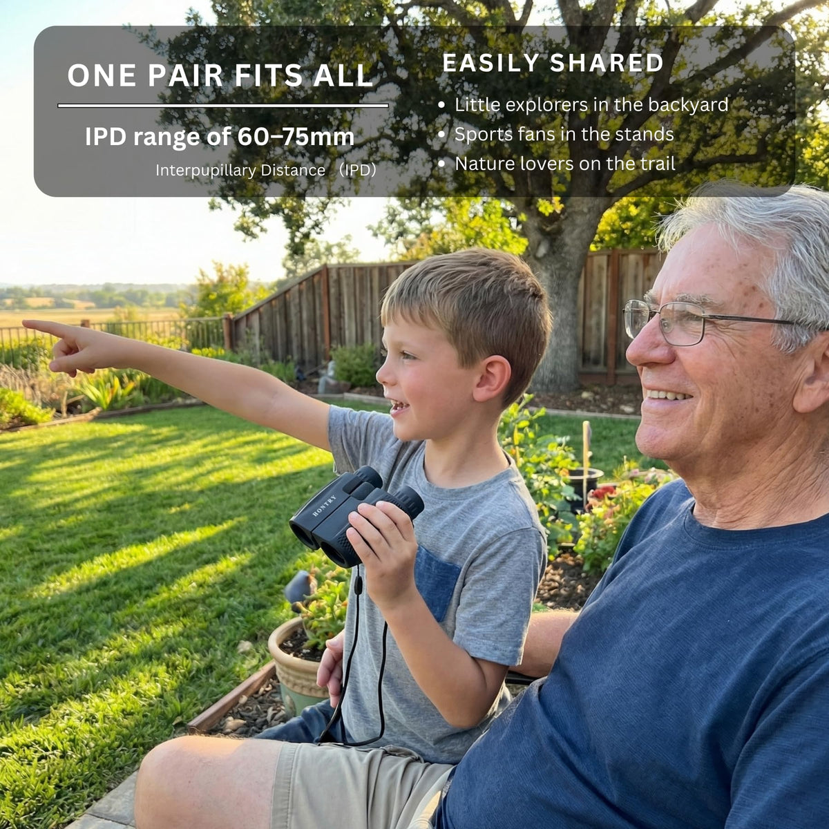 Hontry 10x25 Compact Binoculars for Adults and Kids