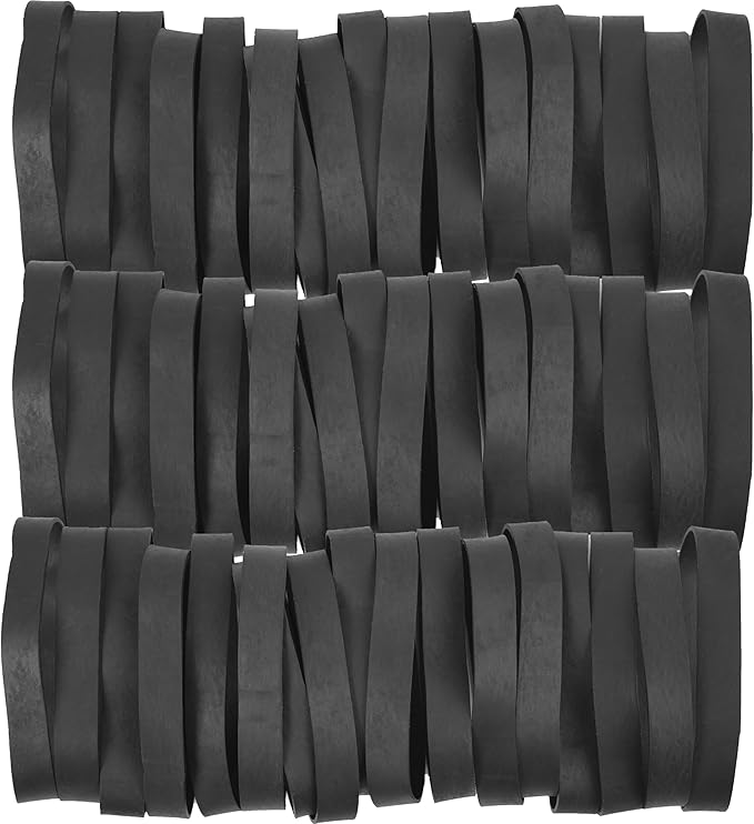 AMUU Rubber Bands Size #84 Tactical Rubber Bands Black Elastics Bands 50 Pack Wide Thick for Office