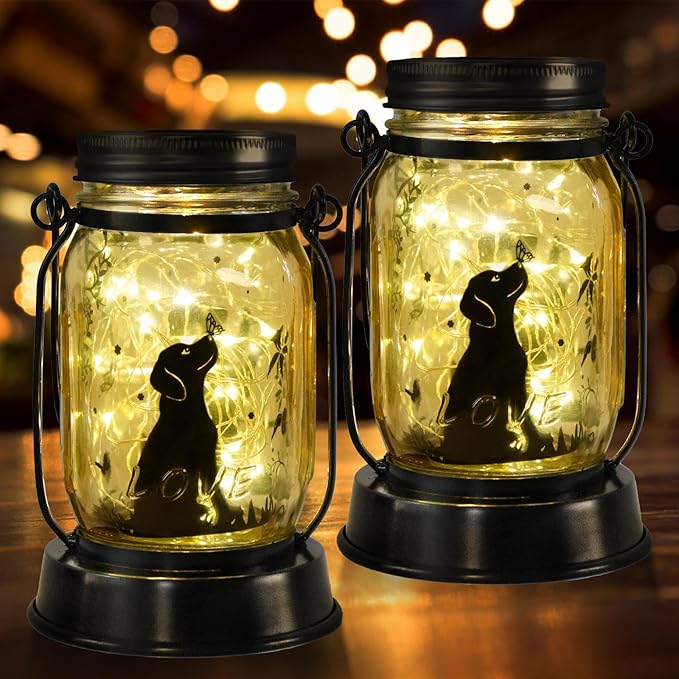 kyoryuger Dog Solar Lanterns 3in1 Dog Light Garden Decor Gifts for Women Mom Grandma Unique Teen
