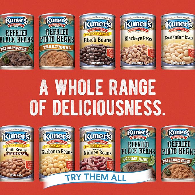 Kuner?™s No Salt Added Canned Pinto Beans, Plant Protein and Fiber, Gluten Free, Vegan, Fat Free