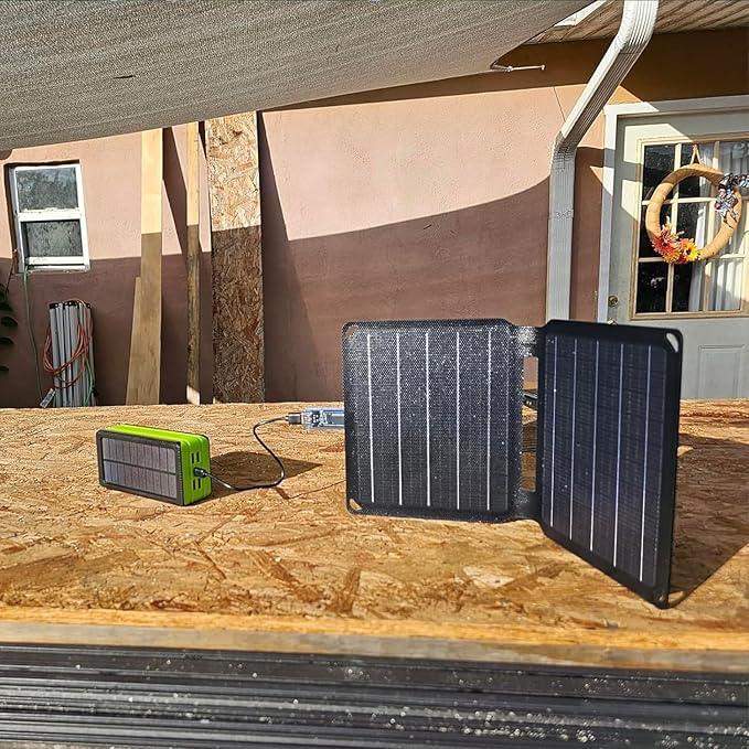 10W Solar Panels Portable (5V 2A Max),Foldable Solar Charger with USB-A Port for Cell