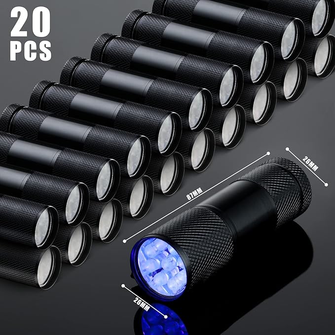 Hortsun Blacklight Flashlights Small UV Lights 395nm LED Portable Ultraviolet Light Detector Mini