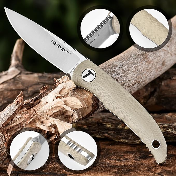 TONIFE Nova 2.68'' Blade Mini Neck Knife Full Tang Fixed Blade Knife with Kydex Sheath and
