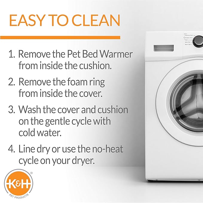 K&H Pet Products Thermo-Kitty Bed Deluxe Heated Cat Bed for Large Kitties - Indoor Heated Pet Bed