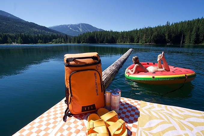 SPARTER Backpack Cooler Insulated Leak Proof 33/49 Cans, 2 Insulated Compartments Thermal Bag