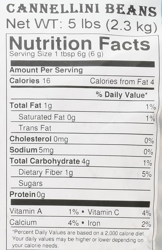 Food to Live - Cannellini Beans, 5 Pounds Dried White Kidney Beans, Sproutable, Vegan, Kosher