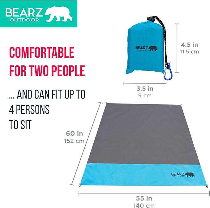 Pocket Blanket - Beach Blanket Waterproof Sandproof, Picnic Blankets Waterproof Foldable