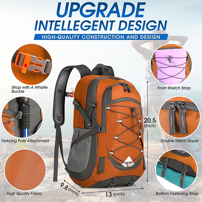 IGOLUMON Hiking Backpack 40L Packable Lightweight Camping Backpack Men Women Waterproof Hiking
