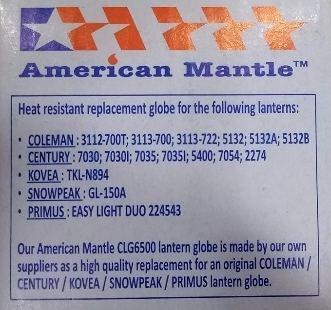AMERICAN MANTLE Lantern Globe – Clear Borosilicate Glass Replacement for CLMN Lanterns 1.88" W x