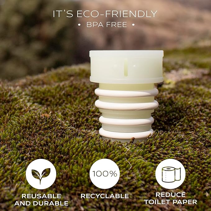 CuloClean Portable Bidet for Toilet, Travel, or Camping. Compatible with Any Plastic Bottle.