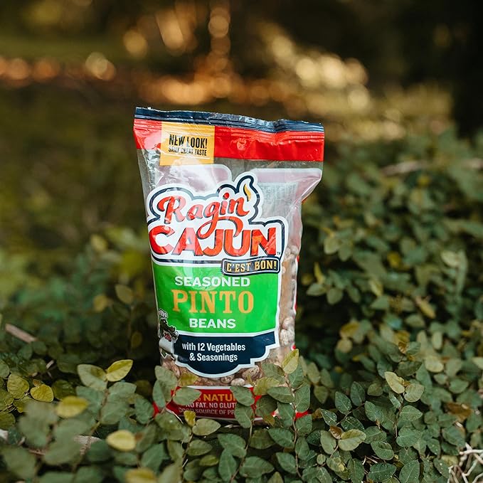 Ragin' Cajun Seasoned Pinto Beans - 16 oz Bag, Gluten-Free, No MSG, Authentic Louisiana Creole Bean