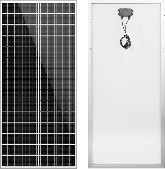 Newpowa 180W(Watt) 9BB Solar Panel 12V Monocrystalline High Efficiency PV Module Off Grid for RV