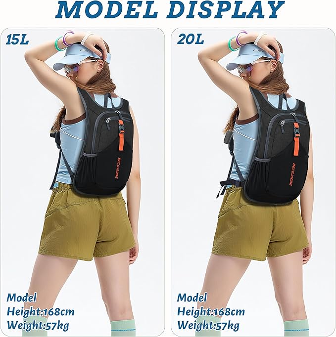 15L Small Hiking Backpack for Men Women Foldable Packable Back Pack Ultralight Hiking Daypack for