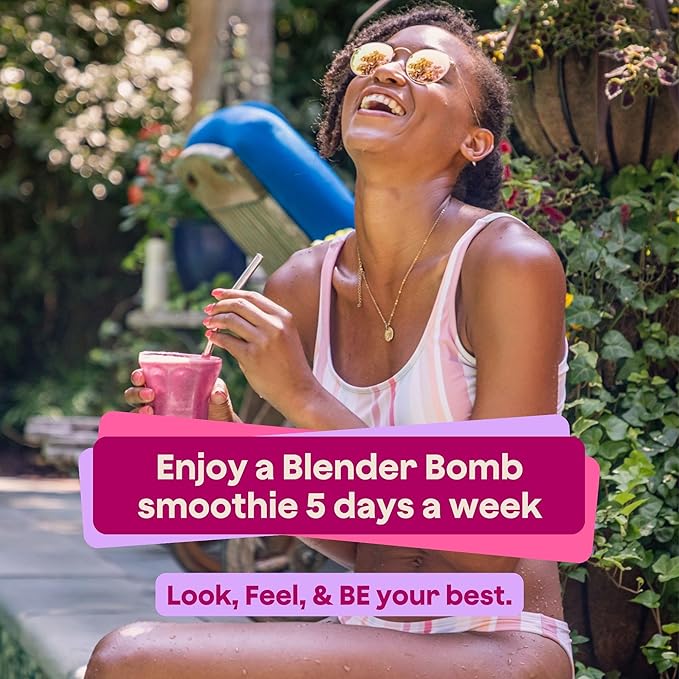 The Bomb Co. Blender Bomb, Get up & Goji, Superfood Smoothie Mix with Goji Berries, Hemp, Flax