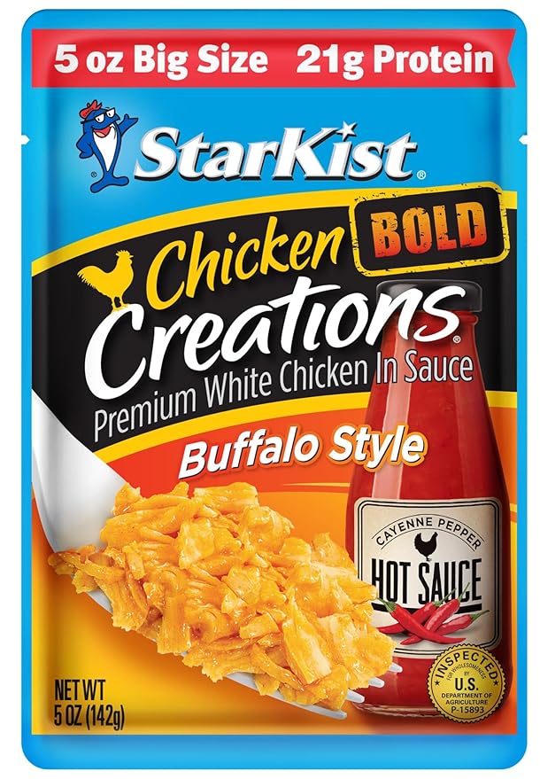 StarKist Chicken Creations "Big Size" BOLD Buffalo, 5 oz Pouch (1 Pack) Ready to Eat Premium White