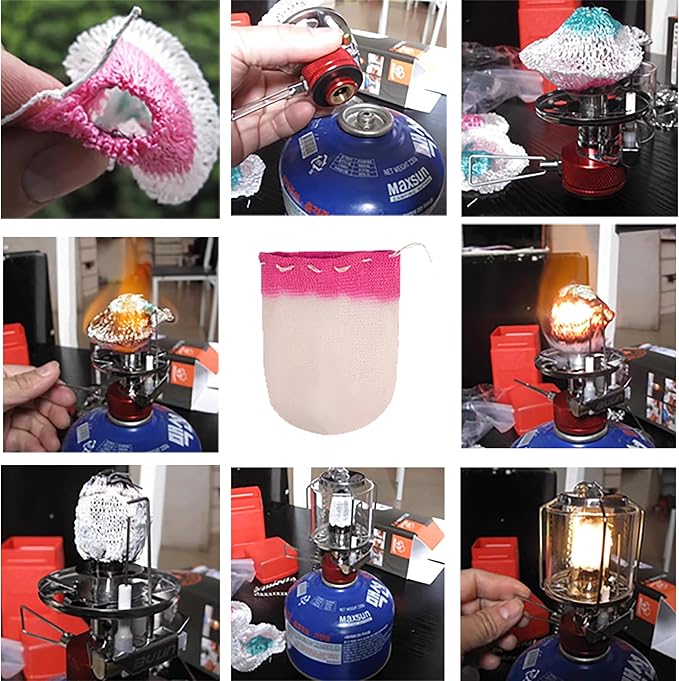 Propane Lantern Mantles for Gas Lamps, U-Shaped Mantles for Outdoor Camping, Gas Light Replacement