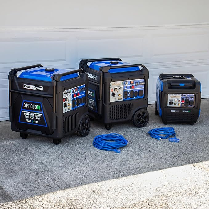 DuroMax XP9500iH 9,500-Watt Dual Fuel Portable Digital Inverter Generator - Gas & Propane, Remote Electric Start, RV & Emergency Ready