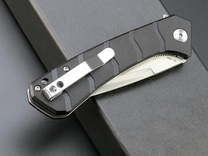 Eafengrow EF234 Folding Knife D2 Steel Blade G10 Handle EDC Tool Knives for Outdoor Working Camping