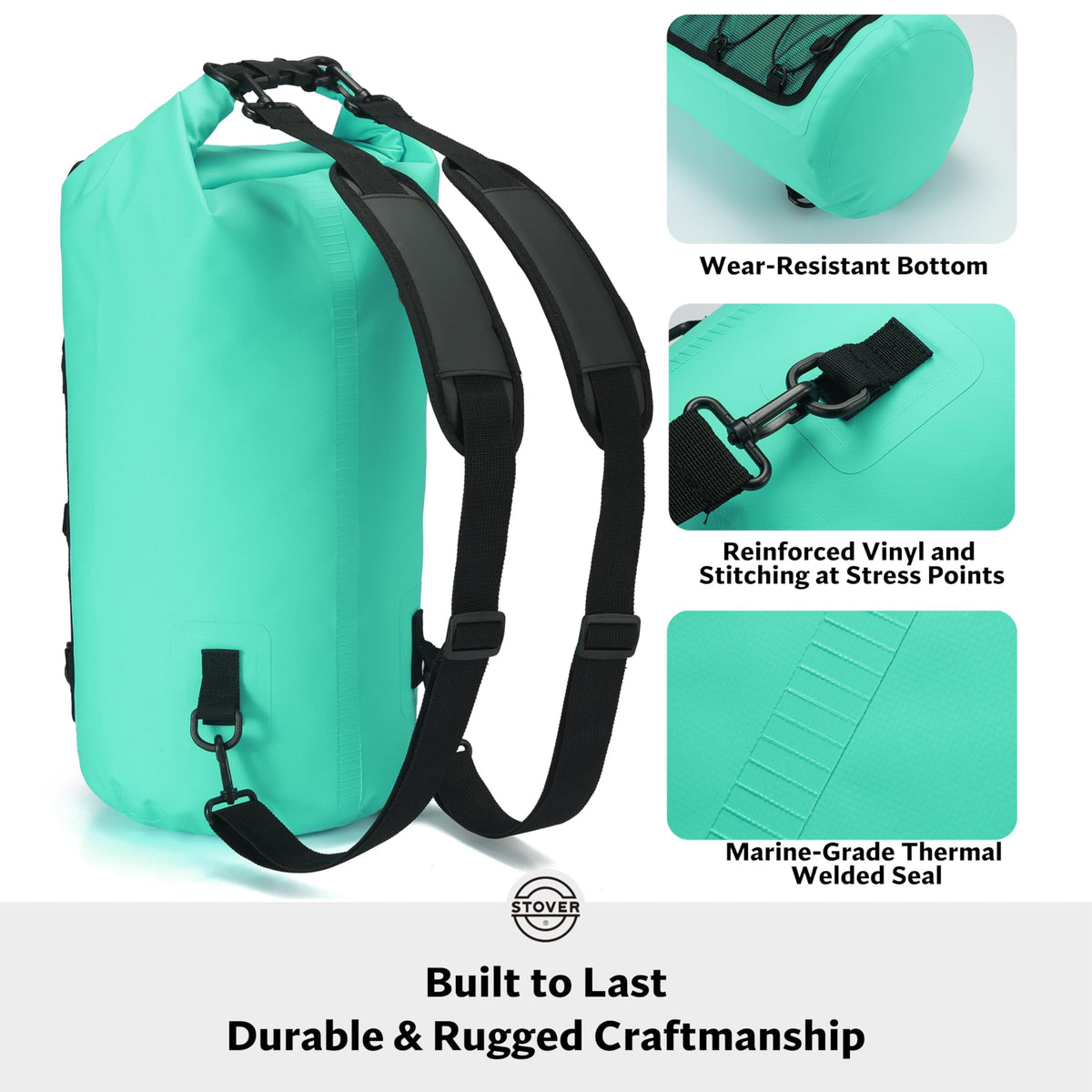 STOVER 5/10/25/30/40L Waterproof Dry Backpack & Phone Case- Large Floating Dry Bag for Kayaking
