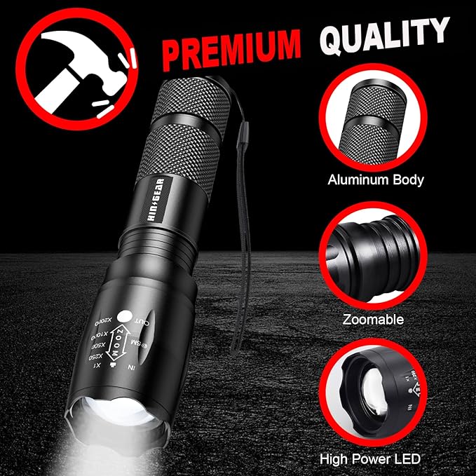 Flashlights High Lumens 6PCS, 1 Mode LED Flashlight Super Bright, Small Pocket Flashlight Bulk