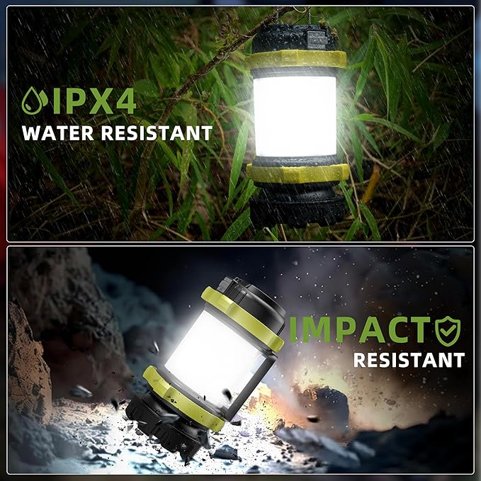 Camping Lantern Rechargeable, Alpswolf Camping Flashlight 4000 Capacity, 6 Modes, IPX4 Waterproof