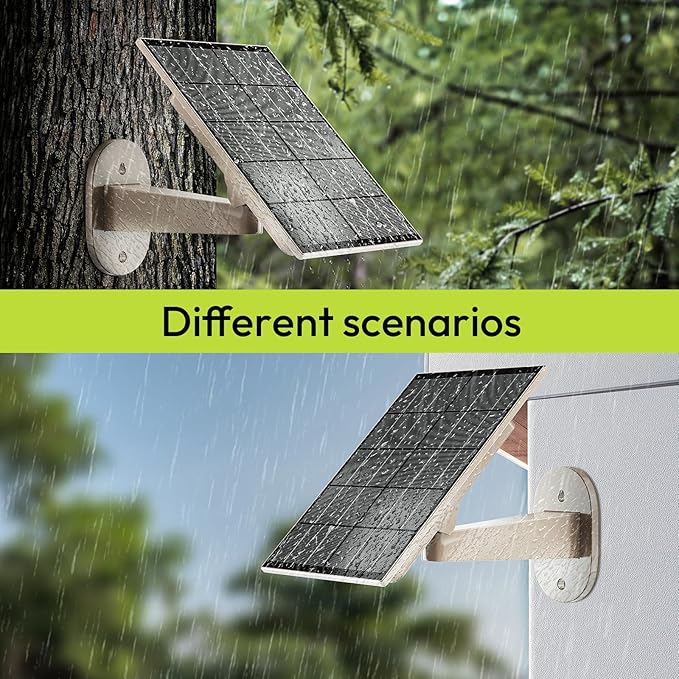 8W Solar Panel for Trail Camera with Build-in 72Wh Rechargeable Battery, Comes with 360°Adjustable