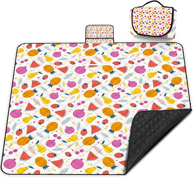 Poedist Extra Large Picnic Blanket Waterproof,80"x 80"Foldable Machine Washable Beach