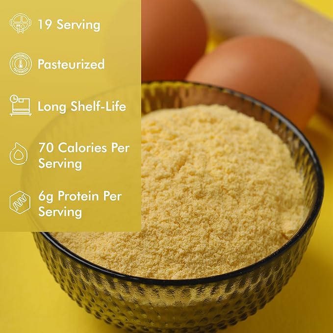 MOUNTAIN ESSENTIALS Whole Egg Crystals Pasteurized Dried Egg Powder 8 Oz Pure Natural Nutrient-Rich